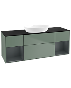 Villeroy und Boch Finion Villeroy und Boch Finion FD02HGGM 120cm, cover plate black matt, shelves midnight matt lacquer, Olive Matt Lacquer