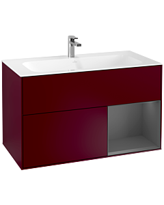 Villeroy und Boch Finion Villeroy und Boch G040GKHB 99,6x59,1cm, Emotion, étagère à droite Anthracite mat, Peony Matt