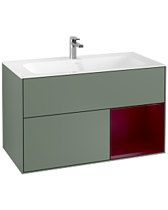 Villeroy und Boch Finion Villeroy und Boch G040HBGM 99,6x59,1cm, Emotion, étagère à droite Peony , Olive Matt Lacquer