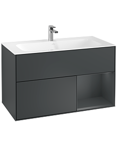 Villeroy und Boch Finion Villeroy und Boch G040HGHG 99,6x59,1cm, Emotion, étagère à droite Midnight Blue Matt Lacquer , Midnight Blue Matt Lacquer