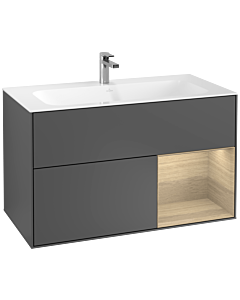 Villeroy und Boch Finion Villeroy und Boch G040PCGK 99,6x59,1cm, Emotion, étagère à droite Oak Veneer , anthracite mat