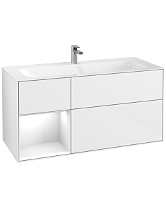 Villeroy und Boch Finion Villeroy und Boch Finion G060GFGF 119.6x59.1cm, Emotion, shelf left Glossy white lacquer, Glossy white lacquer