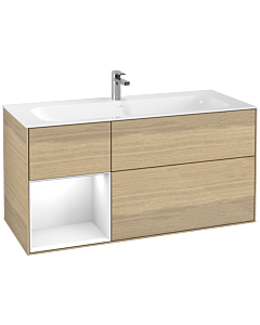 Villeroy und Boch Finion Villeroy und Boch Finion G060GFPC 119.6x59.1cm, Emotion, shelf left Glossy white lacquer, Oak Veneer