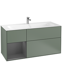 Villeroy und Boch Finion Villeroy und Boch Finion G060GKGM 119.6x59.1cm, Emotion, shelf left anthracite matt, Olive Matt Lacquer