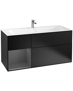 Villeroy und Boch Finion Villeroy und Boch Finion G060GKPD 119.6x59.1cm, Emotion, shelf left anthracite matt, black matt lacquer