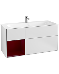 Villeroy und Boch Finion Waschtischunterschrank G060HBMT 119,6x59,1cm, Emotion, Regal links Peony, White matt lacquer