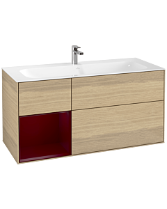 Villeroy und Boch Finion Waschtischunterschrank G060HBPC 119,6x59,1cm, Emotion, Regal links Peony, Oak Veneer