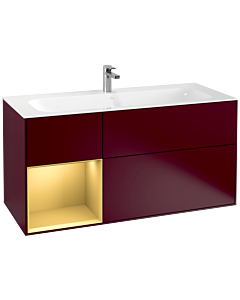 Villeroy und Boch Finion Waschtischunterschrank G060HFHB 119,6x59,1cm, Emotion, Regal links Gold matt, Peony Matt