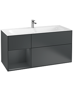 Villeroy und Boch Finion Waschtischunterschrank G060HGHG 119,6x59,1cm, Emotion, Regal links Midnight Blue Matt Lacquer, Midnight Blue Matt Lacquer