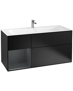 Villeroy und Boch Finion Villeroy und Boch Finion G060HGPD 119.6x59.1cm, Emotion, shelf left Midnight Blue Matt Lacquer , black matt lacquer