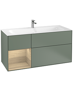 Villeroy und Boch Finion Villeroy und Boch G060PCGM 119,6x59,1cm, Emotion, étagère à gauche Oak Veneer , Olive Matt Lacquer