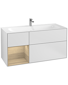 Villeroy und Boch Finion Villeroy und Boch G060PCMT 119,6x59,1cm, Emotion, étagère à gauche Oak Veneer , laqué blanc mat