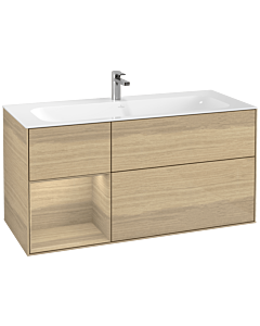 Villeroy und Boch Finion Waschtischunterschrank G060PCPC 119,6x59,1cm, Emotion, Regal links Oak Veneer, Oak Veneer