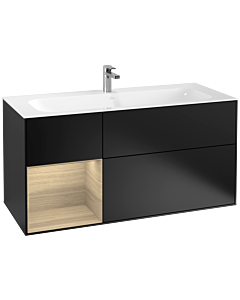 Villeroy und Boch Finion Villeroy und Boch Finion G060PCPD 119.6x59.1cm, Emotion, shelf left Oak Veneer , black matt lacquer