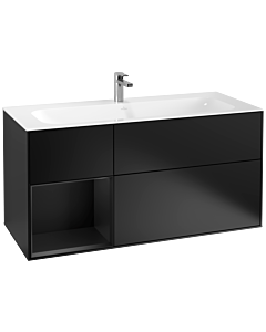 Villeroy und Boch Finion Waschtischunterschrank G060PDPD 119,6x59,1cm, Emotion, Regal links Black matt lacquer, Black matt lacquer