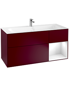 Villeroy und Boch Finion Villeroy und Boch G070GFHB 119,6x59,1cm, Emotion, étagère à droite Laque blanc brillant, Peony Matt