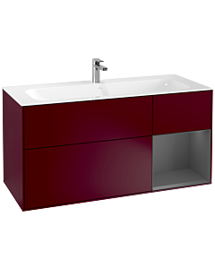 Villeroy und Boch Finion Villeroy und Boch G070GKHB 119,6x59,1cm, Emotion, étagère à droite Anthracite mat, Peony Matt