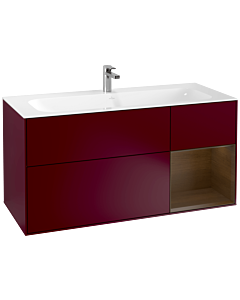 Villeroy und Boch Finion Villeroy und Boch G070GNHB 119,6x59,1cm, Emotion, étagère à droite placage noyer, Peony Matt