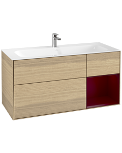 Villeroy und Boch Finion Waschtischunterschrank G070HBPC 119,6x59,1cm, Emotion, Regal rechts Peony, Oak Veneer