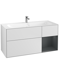 Villeroy und Boch Finion Villeroy und Boch G070HGMT 119,6x59,1cm, Emotion, étagère à droite Midnight Blue Matt Lacquer , laqué blanc mat