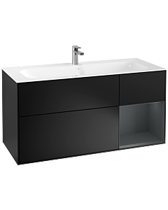 Villeroy und Boch Finion Villeroy und Boch G070HGPD 119,6x59,1cm, Emotion, étagère à droite Midnight Blue Matt Lacquer , laqué noir mat