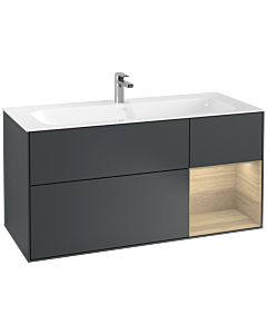 Villeroy und Boch Finion Villeroy und Boch G070PCHG 119,6x59,1cm, Emotion, étagère à droite Oak Veneer , Midnight Blue Matt Lacquer