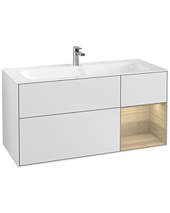 Villeroy und Boch Finion Villeroy und Boch G070PCMT 119,6x59,1cm, Emotion, étagère à droite Oak Veneer , laqué blanc mat
