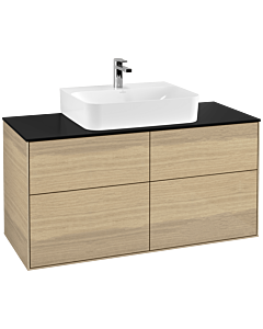 Villeroy und Boch Finion Villeroy und Boch Finion G13200PC 120x60.3cm, Emotion, cover plate black matt, Oak Veneer