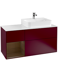 Villeroy und Boch Finion Villeroy und Boch Finion G141GNHB 120cm, cover plate white matt, Emotion, shelf left Peony Matt veneer, Peony Matt