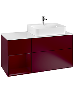 Villeroy und Boch Finion Villeroy und Boch Finion G141HBHB 120cm, cover plate white matt, Emotion, shelf left Peony , Peony Matt