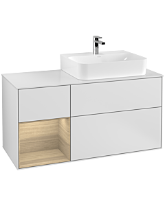 Villeroy und Boch Finion Villeroy und Boch Finion G141PCMT 120cm, cover plate white matt, Emotion, shelf left Oak Veneer , white matt lacquer