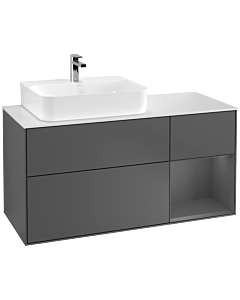 Villeroy und Boch Finion Villeroy und Boch Finion G151GKGK 120cm, cover plate white matt, Emotion, shelf left anthracite matt, anthracite matt