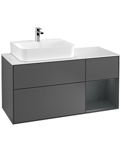 Villeroy und Boch Finion Villeroy und Boch Finion G151HGGK 120cm, cover plate white matt, Emotion, shelf left Midnight Blue Matt Lacquer , anthracite matt