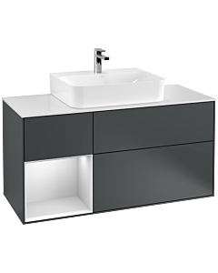 Villeroy und Boch Finion Villeroy und Boch Finion G161MTHG 120cm, cover plate white matt, Emotion, shelf left white matt lacquer, midnight Blue Matt Lacquer