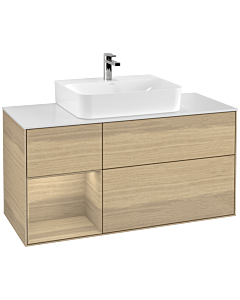 Villeroy und Boch Finion Villeroy und Boch Finion G161PCPC 120cm, cover plate white matt, Emotion, shelf left Oak Veneer , Oak Veneer