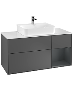 Villeroy und Boch Finion Villeroy und Boch Finion G171HGGK 120cm, cover plate white matt, Emotion, shelf on the right Midnight Blue Matt Lacquer , anthracite matt