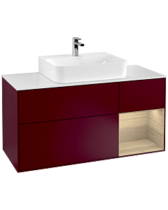 Villeroy und Boch Finion Villeroy und Boch G171PCHB 120cm, plaque de finition blanc mat, émotion, étagère à droite Oak Veneer , Peony Matt