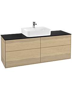 Villeroy und Boch Finion Villeroy und Boch Finion G19200PC 160x60.3cm, Emotion, cover plate black matt, Oak Veneer