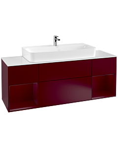 Villeroy und Boch Finion Villeroy und Boch G211HBHB 160cm, plaque de finition blanc mat, Emotion, étagères Peony laqué mat, Peony Matt