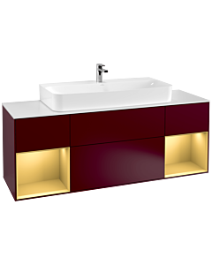 Villeroy und Boch Finion Villeroy und Boch Finion G211HFHB 160cm, cover plate white matt, Emotion, shelves gold matt lacquer, Peony Matt