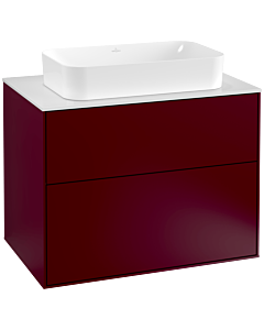 Villeroy und Boch Finion Waschtischunterschrank G22100HB 80x60,3cm, Emotion, Abdeckplatte white matt, Peony Matt