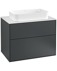 Villeroy und Boch Finion Waschtischunterschrank G22100HG 80x60,3cm, Emotion, Abdeckplatte white matt, Midnight Blue Matt Lacquer