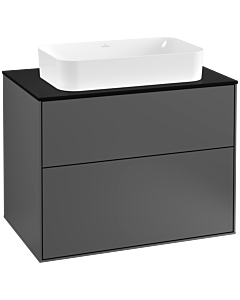 Villeroy und Boch Finion Villeroy und Boch G22200GK 80x60,3cm, Emotion, plaque de finition noir mat, anthracite mat