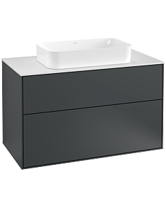 Villeroy und Boch Finion Waschtischunterschrank G23100HG 100x60,3cm, Emotion, Abdeckplatte white matt, Midnight Blue Matt Lacquer