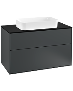 Villeroy und Boch Finion Villeroy und Boch G23200HG 100x60,3cm, Emotion, plaque de finition noir mat, Midnight Blue Matt Lacquer