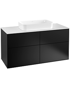 Villeroy und Boch Finion Villeroy und Boch Finion G26100PD 120x60.3cm, Emotion, cover plate white matt, black matt lacquer