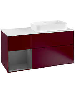 Villeroy und Boch Finion Villeroy und Boch Finion G271GKHB 120cm, cover plate white matt, Emotion, shelf left anthracite matt, Peony Matt