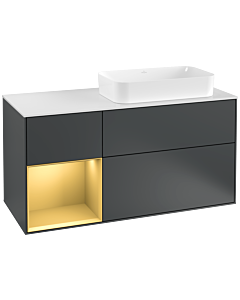 Villeroy und Boch Finion Villeroy und Boch Finion G271HFHG 120cm, cover plate white matt, Emotion, shelf left gold matt, midnight Blue Matt Lacquer