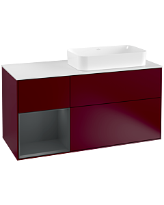 Villeroy und Boch Finion Villeroy und Boch Finion G271HGHB 120cm, cover plate white matt, Emotion, shelf left Midnight Blue Matt Lacquer , Peony Matt