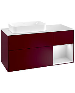 Villeroy und Boch Finion Villeroy und Boch Finion G281MTHB 120cm, cover plate white matt, Emotion, shelf on the right white matt lacquer, Peony Matt